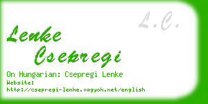 lenke csepregi business card